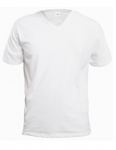 T-shirt de Seda Cuello en V inSilk Silkbasics Blanco